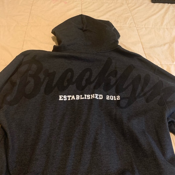MENS BROOKLYN NETS HOODIE LIKE NEW SIZE 1X-2X - Picture 7 of 8